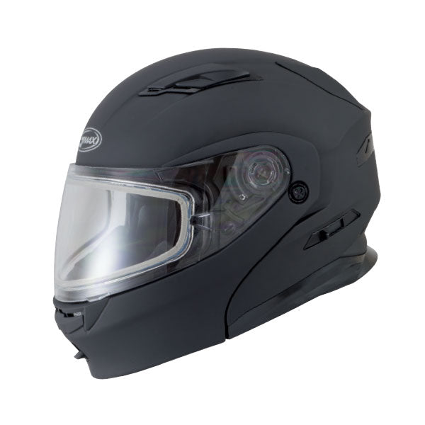 GMAX MD01 MODULAR HELMET SIZE LARGE MATTE BLACK DOUBLE LENS