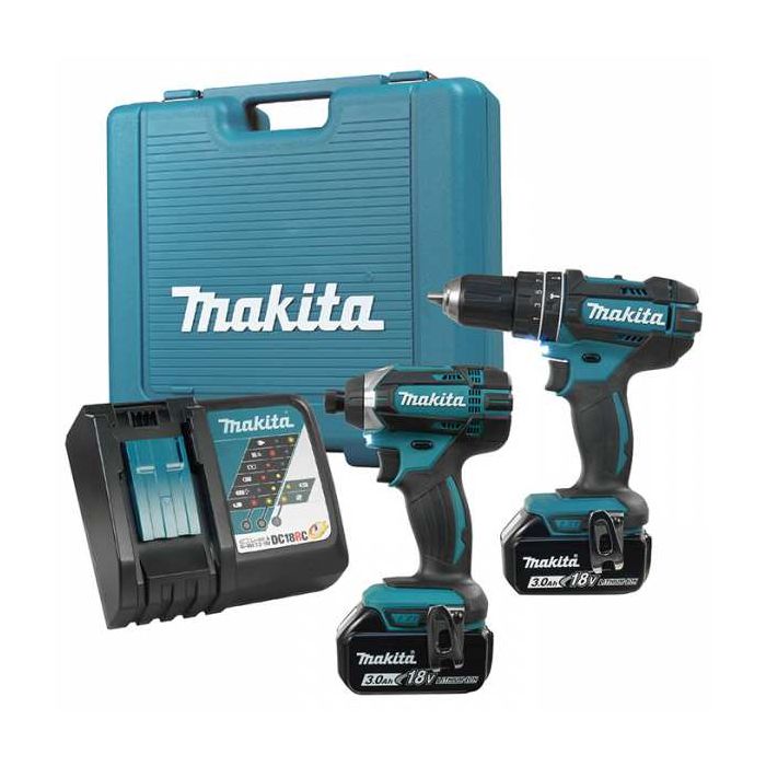 Makita 18V Hammer Drill / Impact Driver Combo Kit Model LXT211
