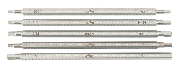 WIHA TOOLS 5 Piece Drive-Loc Vi Hex Blade Set - 28474 - WIH-28474 | GarageAndFab.com