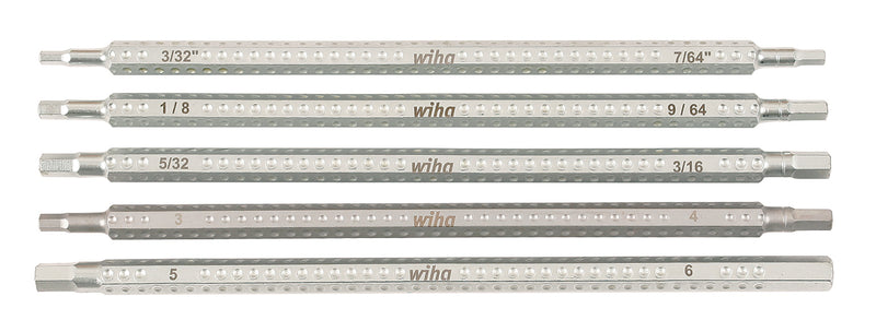 WIHA TOOLS 5 Piece Drive-Loc Vi Hex Blade Set - 28474 - WIH-28474 | GarageAndFab.com
