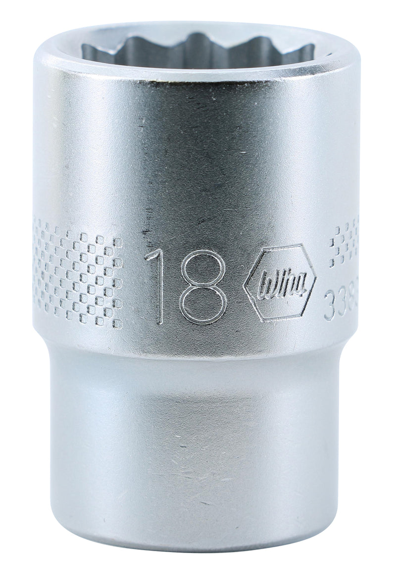 WIHA TOOLS 12 Point - 1/2" Drive Socket 18.0Mm - WIH-33834 | GarageAndFab.com
