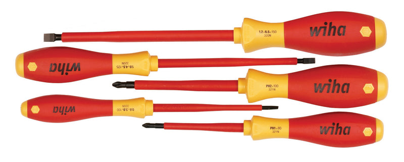 WIHA TOOLS 5 Piece Insulated Softfinish Screwdriver Set - 320 1 - WIH-32091 | GarageAndFab.com