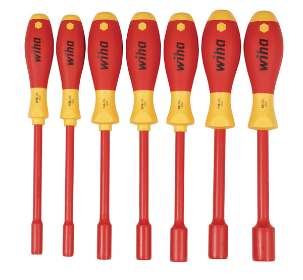 WIHA TOOLS 7 Piece Insulated Softfinish Nut Driver Set - Inch - WIH-32294 | GarageAndFab.com