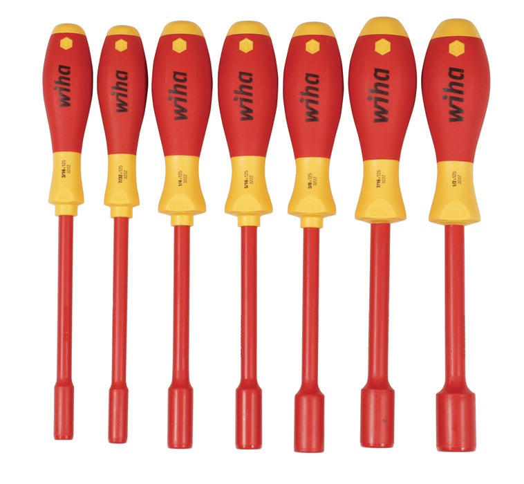 WIHA TOOLS 7 Piece Insulated Softfinish Nut Driver Set - Inch - WIH-32294 | GarageAndFab.com