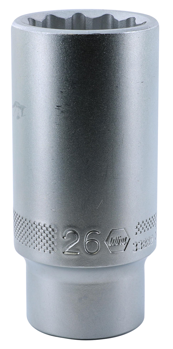 WIHA TOOLS 12 Point - 1/2" Drive Deep Socket 26.0Mm - WIH-33882 | GarageAndFab.com