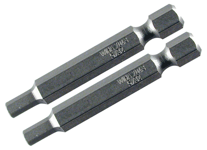 WIHA TOOLS Hex Power Bit 9/64 X 50Mm - 2 Pack - WIH-74384 | GarageAndFab.com