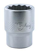 WIHA TOOLS 12 Point - 3/8 Inch Drive Socket - 15.0Mm - WIH-33730 | GarageAndFab.com
