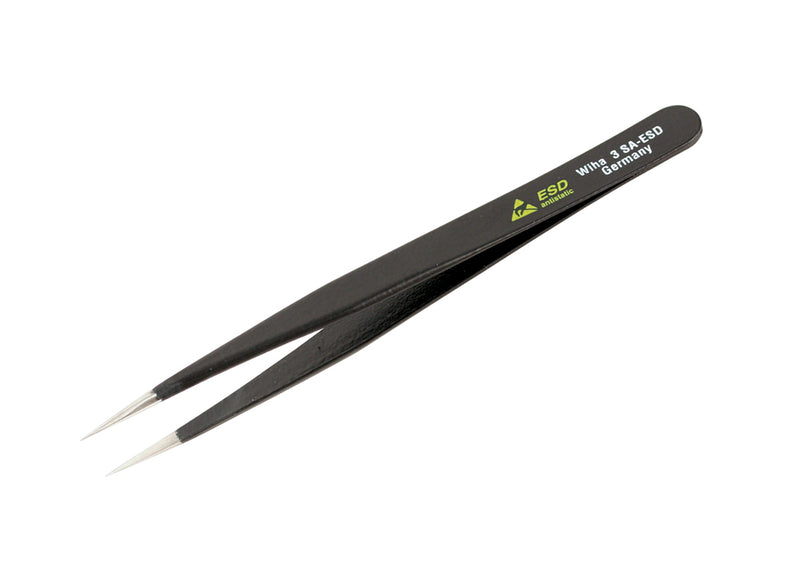 WIHA TOOLS Esd Safe Tweezers 3 Sa - 120 m - WIH-44506 | GarageAndFab.com