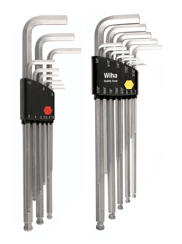 WIHA TOOLS 22 Piece Ball End Hex L-Key Set - Inch - Metricric - WIH-66993 | GarageAndFab.com