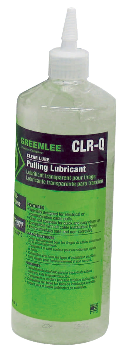 Greenlee Lube, Cable-Clear 1-Quart - GRE-CLR-Q | GarageAndFab.com