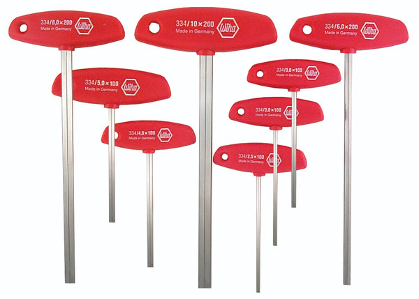 WIHA TOOLS 8 Piece Soft Grip Hex T-Handle Set - WIH-33493 | GarageAndFab.com