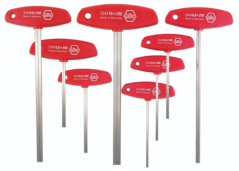 WIHA TOOLS 8 Piece Soft Grip Hex T-Handle Set - WIH-33493 | GarageAndFab.com