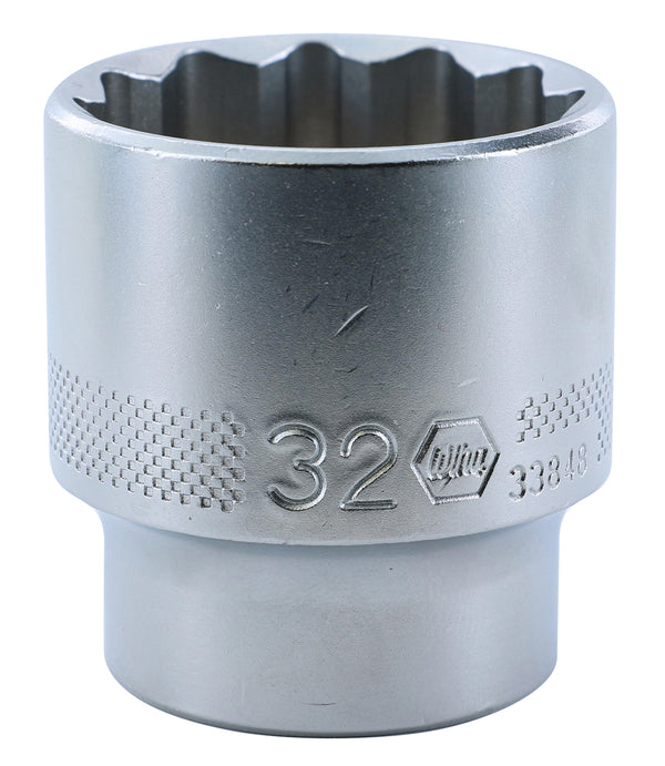 WIHA TOOLS 12 Point - 1/2" Drive Socket 32.0Mm - WIH-33848 | GarageAndFab.com