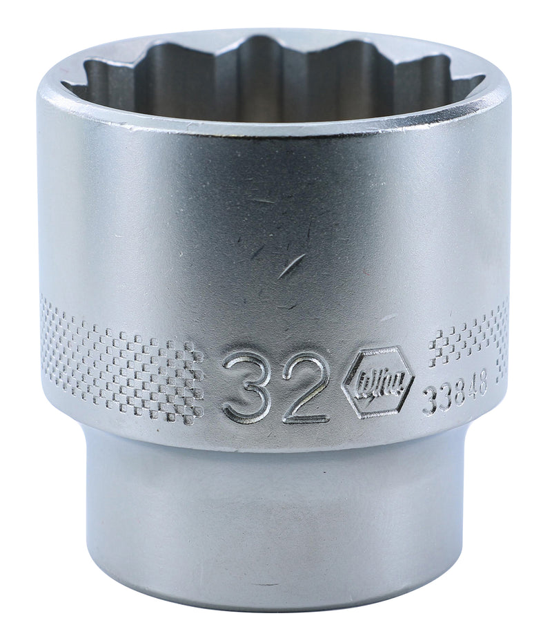 WIHA TOOLS 12 Point - 1/2" Drive Socket 32.0Mm - WIH-33848 | GarageAndFab.com