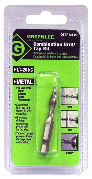 Greenlee Drill/Tap,1/4-20 - GRE-DTAP1/4-20 | GarageAndFab.com