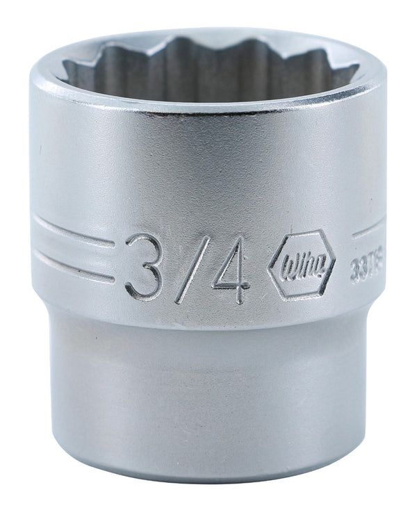 WIHA TOOLS 12 Point - 3/8 Inch Drive Socket - 3/4" - WIH-33718 | GarageAndFab.com