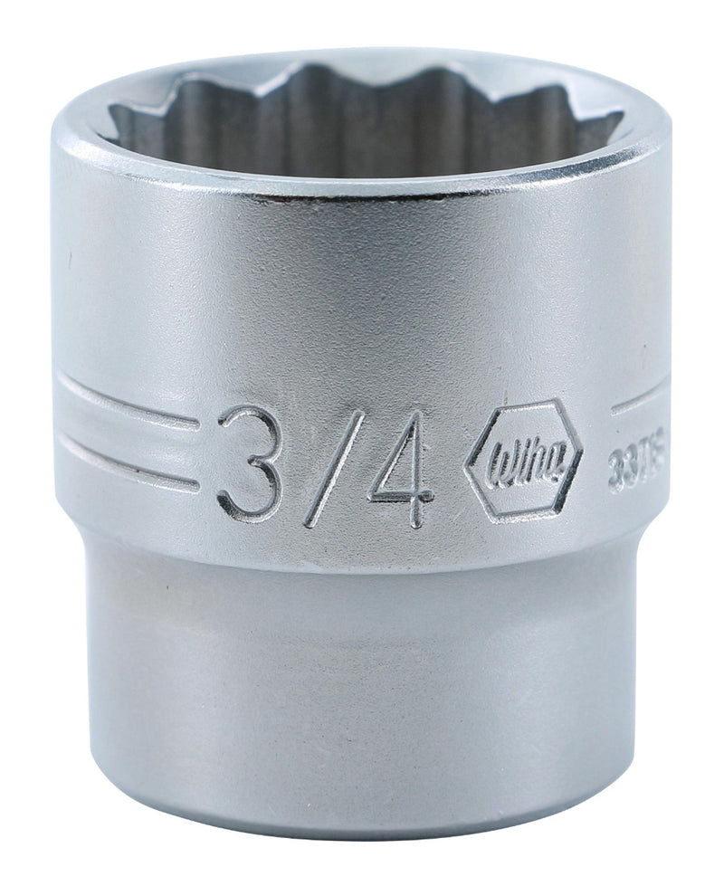WIHA TOOLS 12 Point - 3/8 Inch Drive Socket - 3/4" - WIH-33718 | GarageAndFab.com