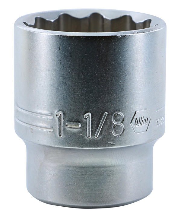 WIHA TOOLS 12 Point - 1/2" Drive Deep Socket 1-1/8" - 33821 - WIH-33821 | GarageAndFab.com