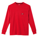 Milwaukee Electric Heavy Duty Pocket Tee - Ls Red L - MLW-602R-L | MFVCanada.com