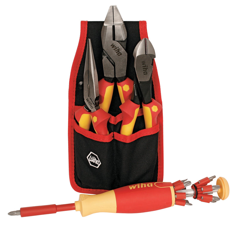 WIHA TOOLS 17 Piece Insulated Pliers-Cutters And Popen-Up Set - 32990 - WIH-32990 | GarageAndFab.com