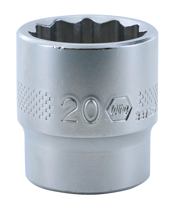 WIHA TOOLS 12 Point - 3/8 Inch Drive Socket - 20 0Mm - WIH-33735 | GarageAndFab.com