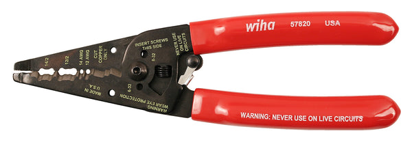 WIHA TOOLS Classic Grip Wire Strippers Dual Nm-B Cable 7.75" - WIH-57820 | GarageAndFab.com