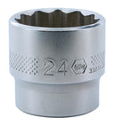 WIHA TOOLS 12 Point - 3/8 Inch Drive Socket - 24.0Mm - WIH-33738 | GarageAndFab.com