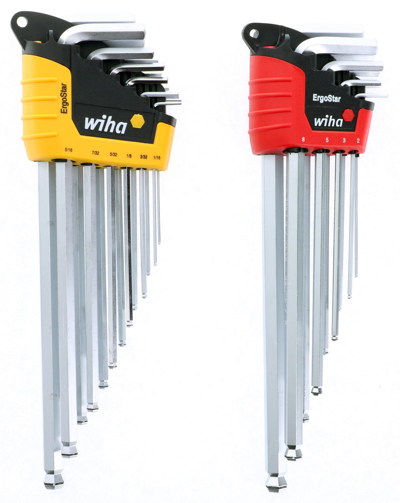 WIHA TOOLS 22 Piece Magicring Ball End Hex L-Key Set - Inch - Metricric - WIH-66992 | GarageAndFab.com