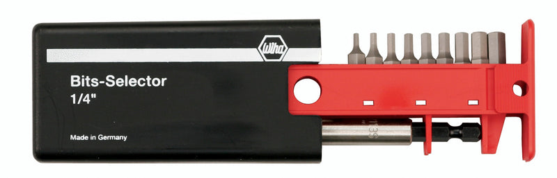 WIHA TOOLS 9 Piece Bits-Selector Security Hex And Magnetic Bit Holder Set - 5/64" - 1/4" - WIH-79266 | GarageAndFab.com