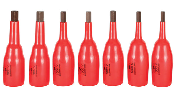 WIHA TOOLS 7 Piece Insulated Hex Socket Set 3/8" Drive - Sae - WIH-31890 | GarageAndFab.com