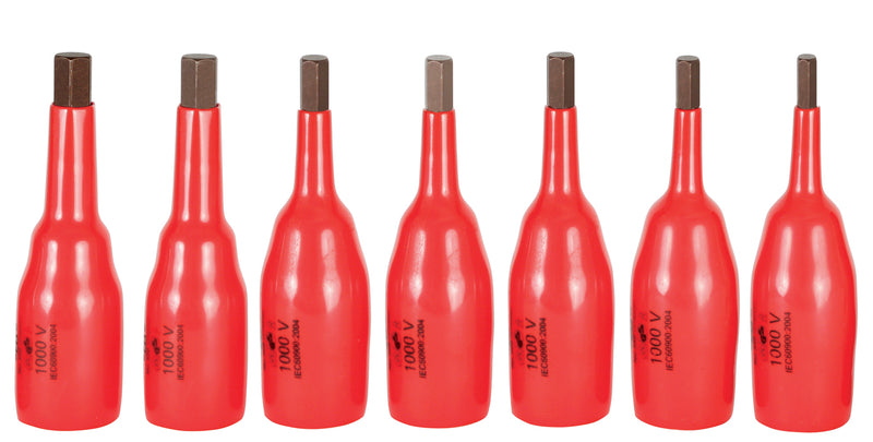 WIHA TOOLS 7 Piece Insulated Hex Socket Set 3/8" Drive - Sae - WIH-31890 | GarageAndFab.com