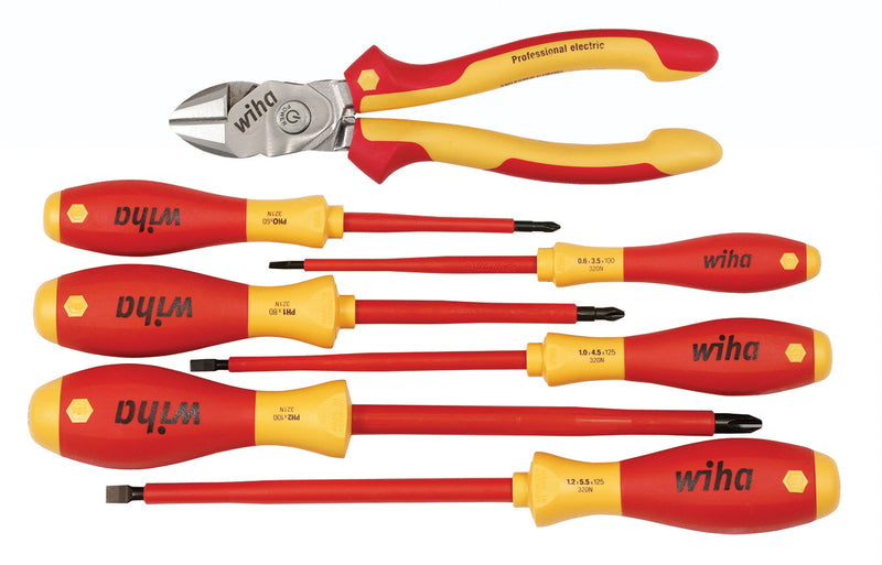 WIHA TOOLS 7 Piece Insulated Bicut Supercut And Screwdriver Set - 32857 - WIH-32857 | GarageAndFab.com