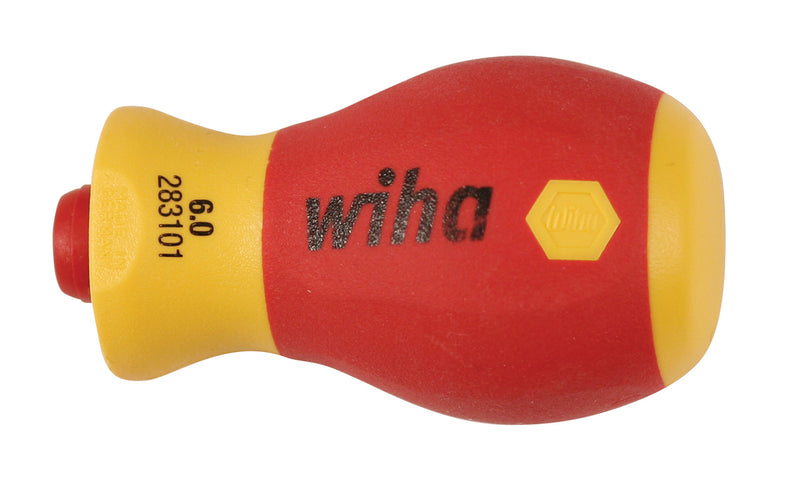 WIHA TOOLS Insulated Softfinish Stubby Slimline Blade Handle - WIH-28302 | GarageAndFab.com