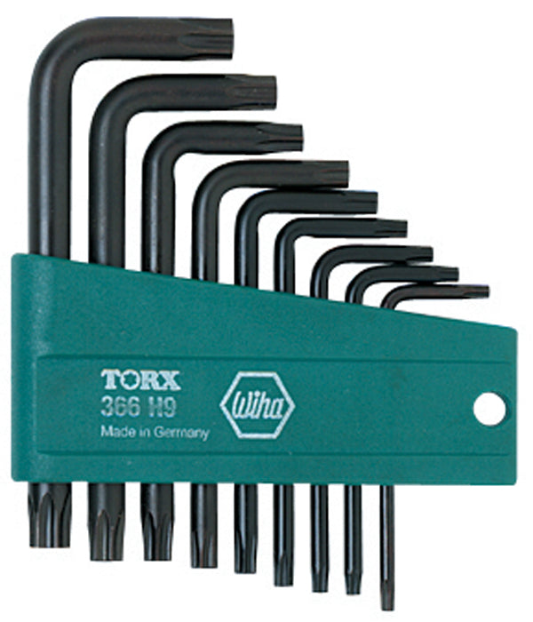 WIHA TOOLS 9 Piece Security Torx Short Arm L-Key Set - WIH-36393 | GarageAndFab.com