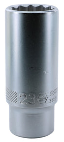 WIHA TOOLS 12 Point - 1/2" Drive Deep Socket 23.0Mm - WIH-33879 | GarageAndFab.com