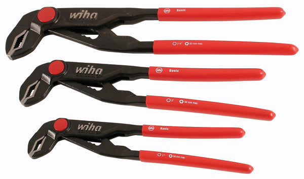 WIHA TOOLS 3 Piece Classic Grip Adjustable Water Pump Pliers Set - WIH-32669 | GarageAndFab.com