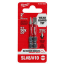 Milwaukee 2Pk Slotted Power Bits #8/#10 - MLW-48-32-4920
