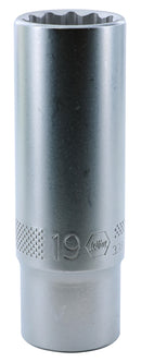 WIHA TOOLS 12 Point - 1/2" Drive Deep Socket 19.0Mm - WIH-33875 | GarageAndFab.com