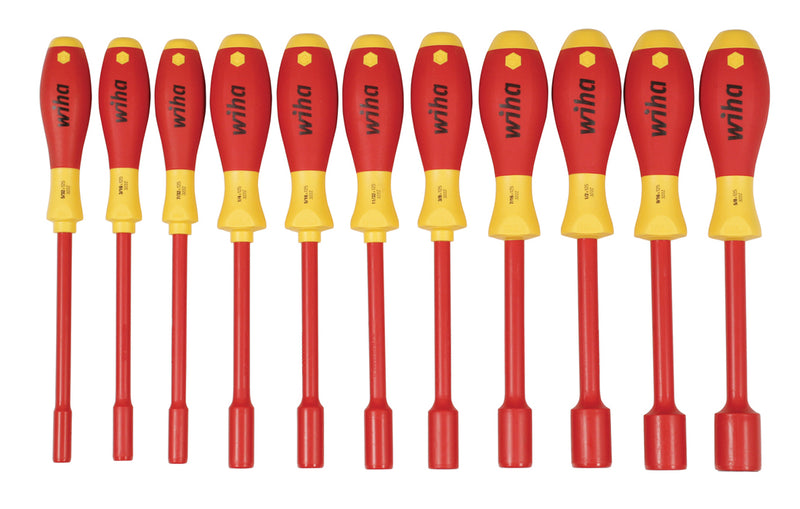 WIHA TOOLS 11 Piece Insulated Softfinish Nut Driver Set - Inch - WIH-32296 | GarageAndFab.com