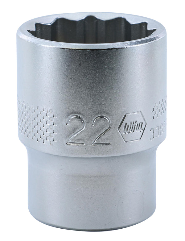 WIHA TOOLS 12 Point - 1/2" Drive Socket 22.0Mm - WIH-33838 | GarageAndFab.com