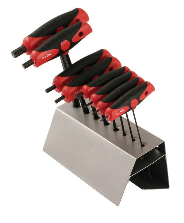 WIHA TOOLS 8 Piece Soft Grip Dual Drive Hex T-Handle Set - Metricric - WIH-33489 | GarageAndFab.com