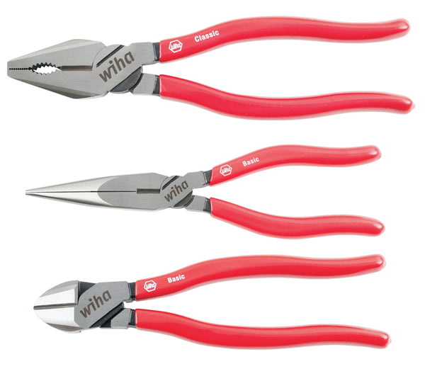 WIHA TOOLS 3 Piece Classic Grip Pliers And Cutters Set - 32698 - WIH-32698 | GarageAndFab.com