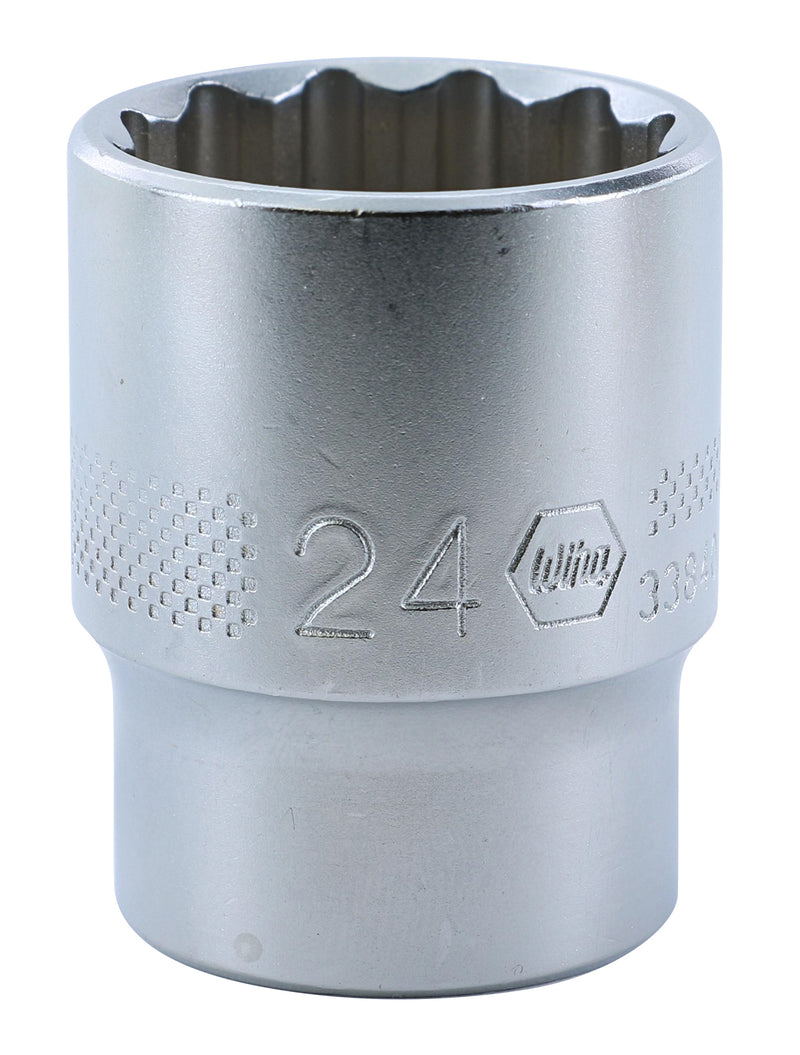 WIHA TOOLS 12 Point - 1/2" Drive Socket 24.0Mm - WIH-33840 | GarageAndFab.com