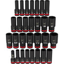 Milwaukee Electric 29-Pc 1/2" Drive, 6 Pt. Sae & Metric Deep Impact Socket Set, 10Mm-27Mm & 7/16"  1-1/4" - MLW-49-66-7016 | MFVCanada.com