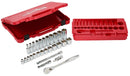Milwaukee 28-Pc 3/8" Drive Ratchet & Socket Set, Standard: 1/4"-1", Deep: 1/4"-7/8" - MLW-48-22-9408 | MFVCanada.com