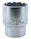 WIHA TOOLS 12 Point - 1/2" Drive Socket 26.0Mm - WIH-33842 | GarageAndFab.com