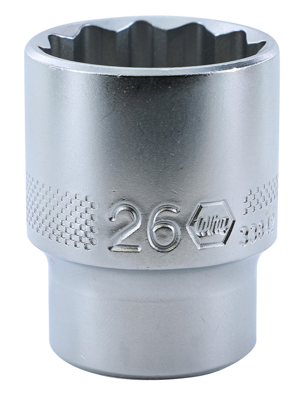 WIHA TOOLS 12 Point - 1/2" Drive Socket 26.0Mm - WIH-33842 | GarageAndFab.com