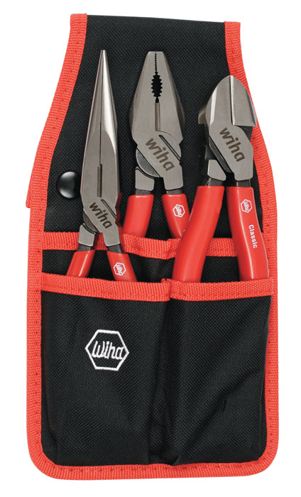 WIHA TOOLS 3 Piece Classic Grip Pliers And Cutters Belt Set - WIH-32653 | GarageAndFab.com