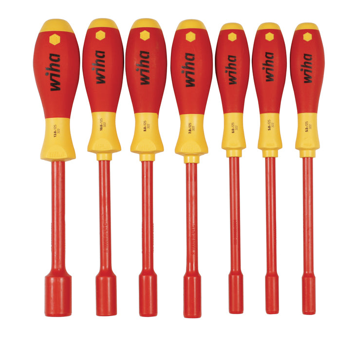 WIHA TOOLS 7 Piece Insulated Softfinish Nut Driver Set - Metricric - WIH-32293 | GarageAndFab.com