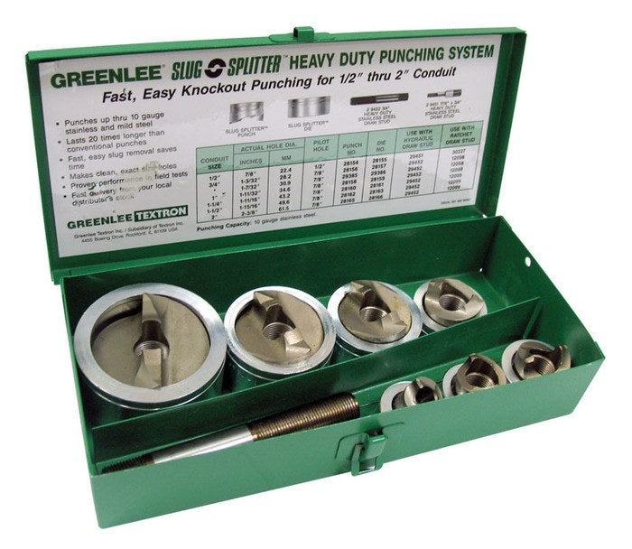 Greenlee Punch Set,Hyd Knockout, Sc - GRE-7307 | GarageAndFab.com